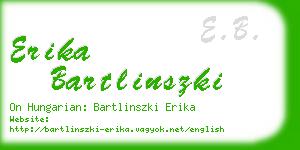 erika bartlinszki business card